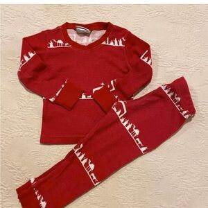 Red Kids Christmas Nativity Pajamas - 12 month